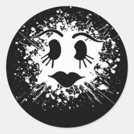 Adesivo Redondo Ghost Face Sticker