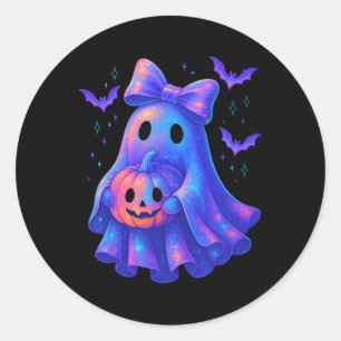 Adesivo Redondo Ghost Ghost Ghost Arco Halloween Spooky Season Gi
