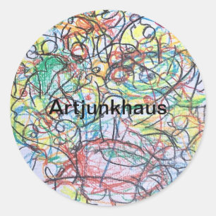 Adesivo Redondo Ghost Hotel Abstrato Jeff Hankamer Artjunkhaus Art