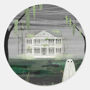 Adesivo Redondo Ghost House