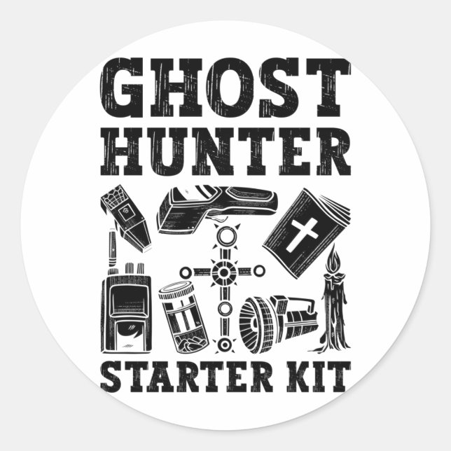 Adesivo Redondo Ghost Hunter Ghost Hunter Starter Kit Paranormal (Frente)