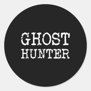 Adesivo Redondo Ghost Hunter Paranormal Investigador Halloween Gif