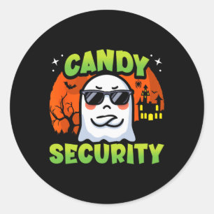 Adesivo Redondo Ghost Kids Bonitos no Halloween - Candy Security -