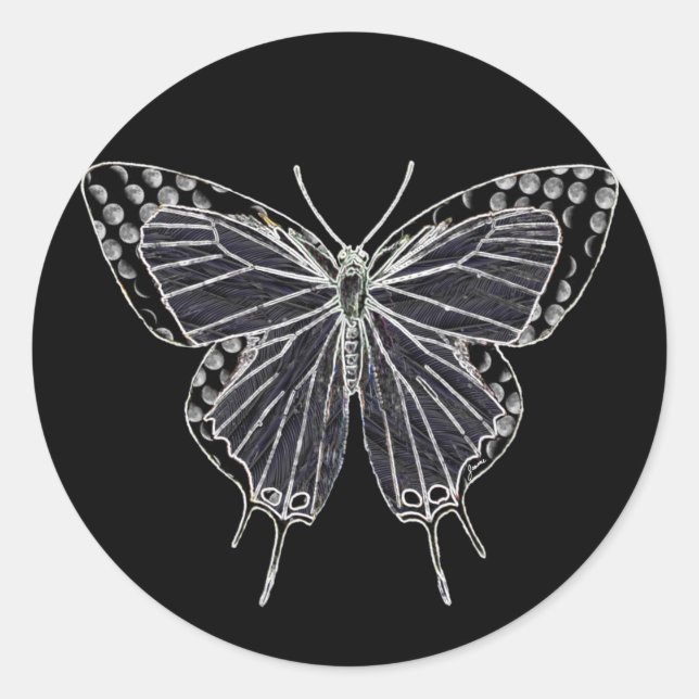 Adesivo Redondo Ghost Moth Sticker (Frente)