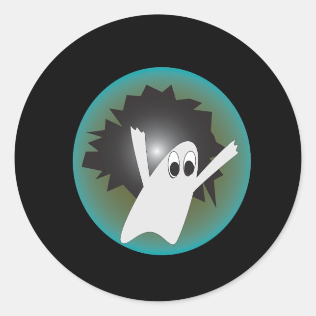 Adesivo Redondo Ghost Out of Portal Sticker (Frente)