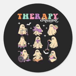 Adesivo Redondo Ghost Physical Therapy Squad Slp Ot Pt Team Hallow
