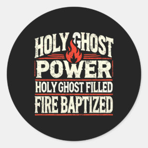 Adesivo Redondo Ghost Power Christian Faith