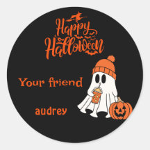 Ghost Pumpkin Happy Halloween Boo Personalizado