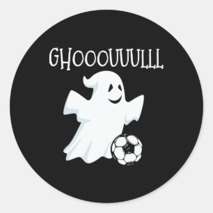 Adesivo Redondo Ghost Soccer Halloween
