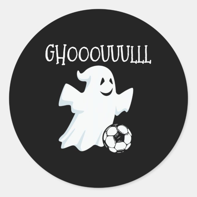 Adesivo Redondo Ghost Soccer Halloween (Frente)
