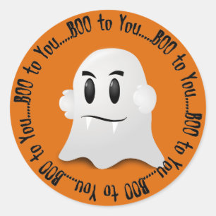 Adesivo Redondo Ghost Stickers Halloween