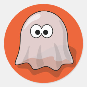 Adesivo Redondo Ghost Stickers Halloween