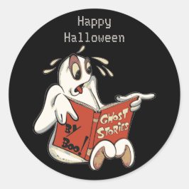 Adesivo Redondo Ghost Stories Halloween Sticker