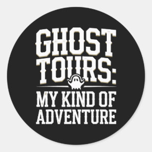 Adesivo Redondo Ghost Tour Paranormal Investigation Spooky Adventu