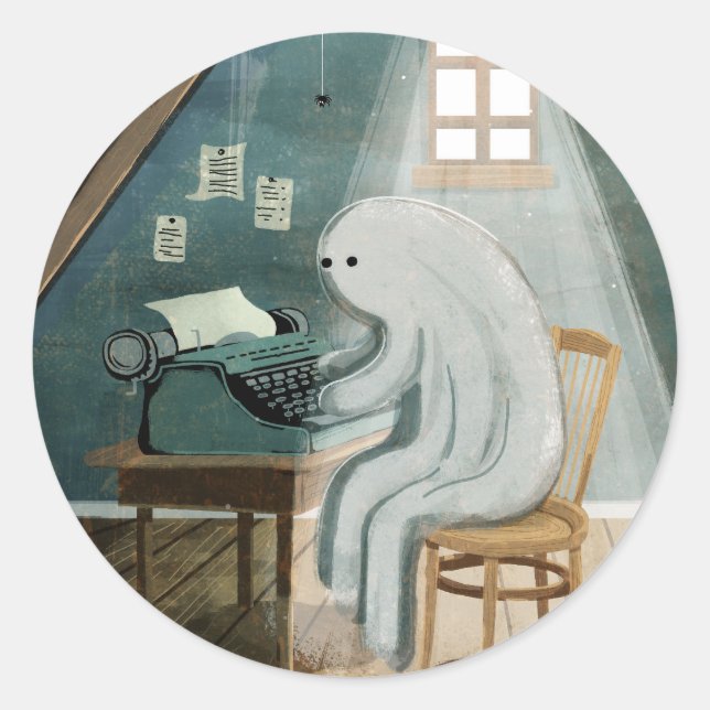 Adesivo Redondo Ghost Writer (Frente)