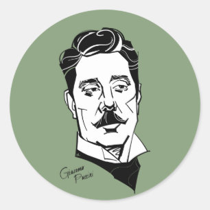 Adesivo Redondo Giacomo Puccini