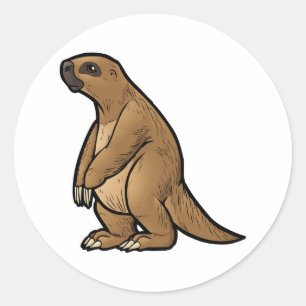 Adesivo Redondo Giant Ground Sloth