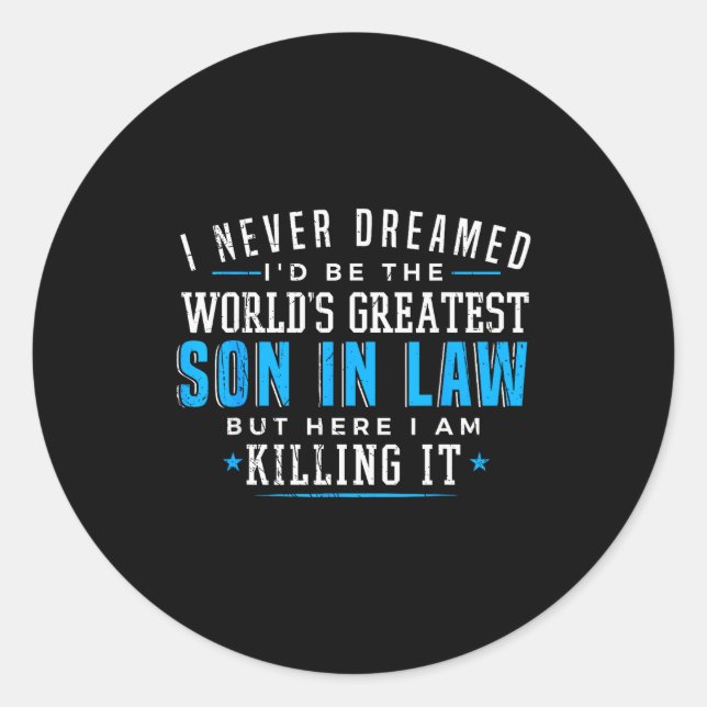 Adesivo Redondo Gift For Son In Law Christmas Birthday On Wedding  (Frente)