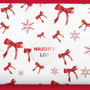Adesivo Redondo Gift-Sticker Vermelho de Diversão de Natal
