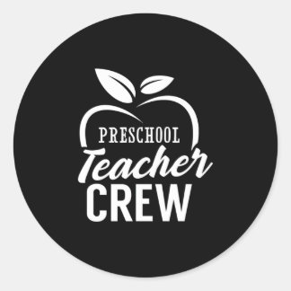 Adesivo Redondo Gifts Teacher | Preschool Teacher Crew