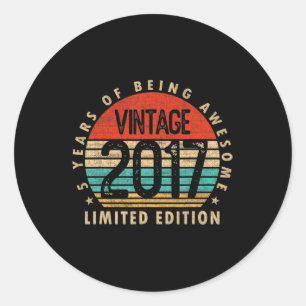 Adesivo Redondo Gifts Vintage 2017 Limited Edition 5