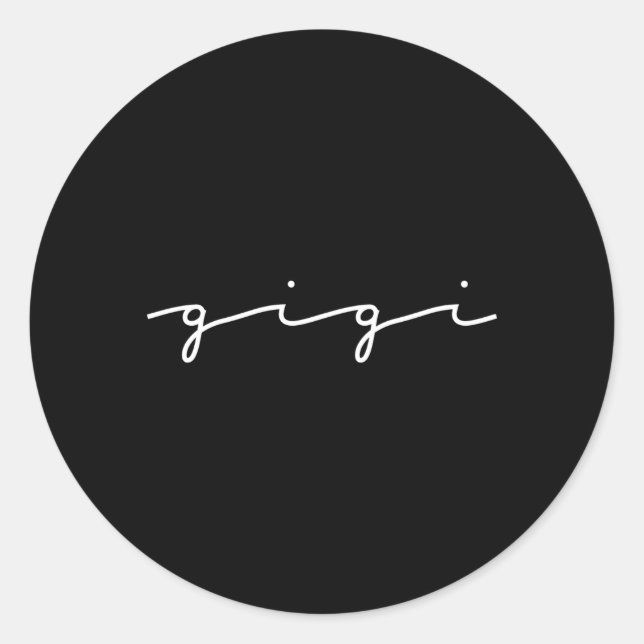 Adesivo Redondo Gigi Avó Para Dia de as mães (Frente)