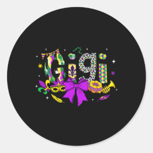 Adesivo Redondo Gigi Coquette Arco Mardi Gras Mulheres Mãe Mãe Car