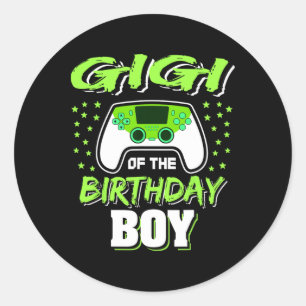 Adesivo Redondo Gigi Das Decorações Do Jogo De Aniversário