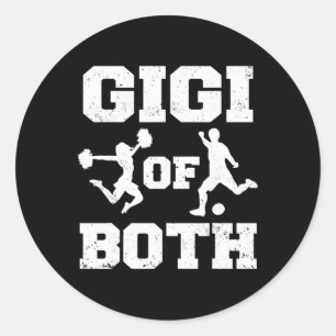 Adesivo Redondo Gigi de Ambos Torcida Futebol Engraçado Cheerleade
