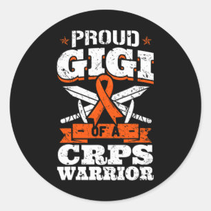 Adesivo Redondo Gigi Orgulhoso De Uma Fita De Consciência RSD Do G