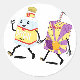 Adesivo Redondo Gina e Juice