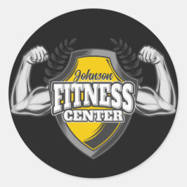 Adesivo Redondo Ginásio de Malhação Muscular