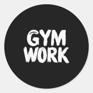 Adesivo Redondo Ginásio Trabalho Musculação Fitness Treino