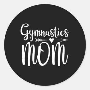 Adesivo Redondo Ginástica Mãe Gymnast Parente