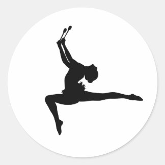 Adesivo Redondo Ginástica Rítmica Silhouette