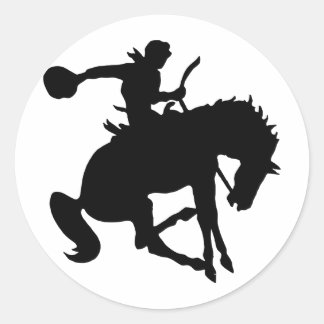 Adesivo Redondo Ginete de rodeio rodeo