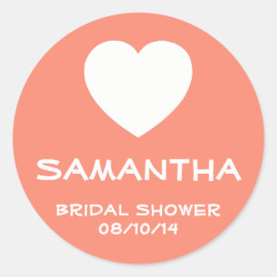 Adesivo Redondo Ginger e White Heart Favor Seal