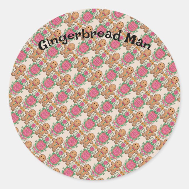 Adesivo Redondo Gingerbird Man (Frente)
