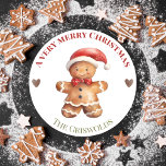 ADESIVO REDONDO GINGERBREAD MAN CHRISTMAS PERSONALIZÁVEL<br><div class="desc">Este adorável gengibre é a maneira perfeita de fazer cada carta de Natal e cada pequeno presente especial. E a melhor parte é,  você pode personalizar o adesivo para torná-lo realmente único!</div>