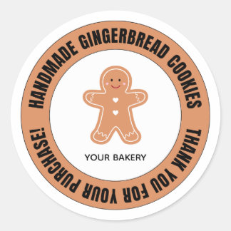 Adesivo Redondo Gingerbread Thank You for Your Order