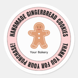 Adesivo Redondo Gingerbread Thank You for Your Order
