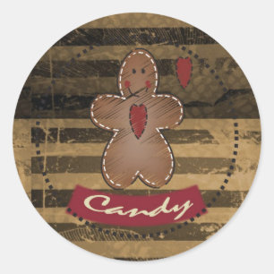 Adesivo Redondo Gingercake Candy