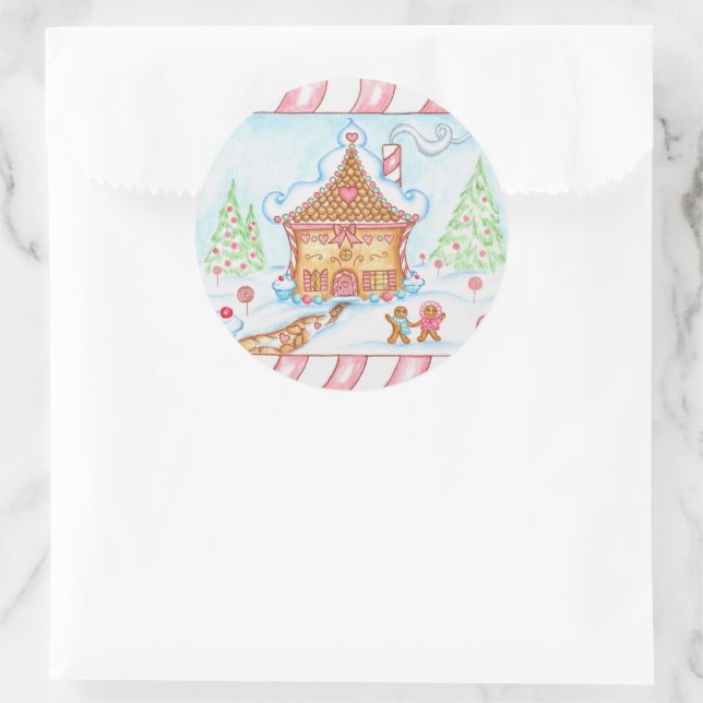 Adesivo Redondo Gingercake House Sticker (Bolsa)