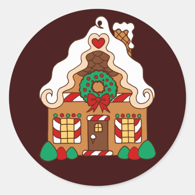 Adesivo Redondo Gingercake House Sticker (Frente)