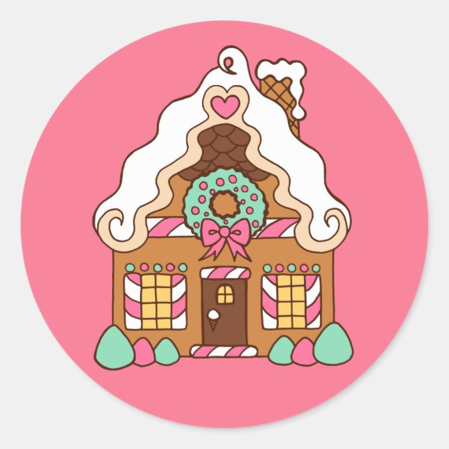 Adesivo Redondo Gingercake House Sticker (Frente)