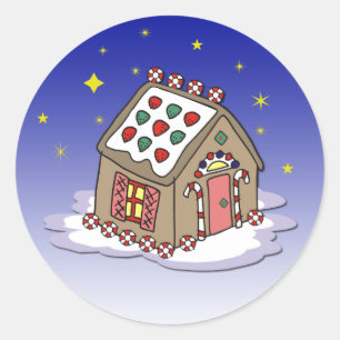 Adesivo Redondo Gingercake House Stickers