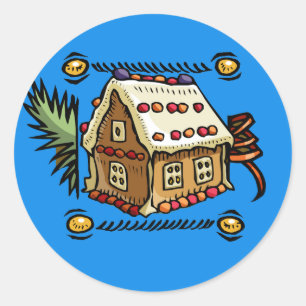 Adesivo Redondo Gingercake House Stickers