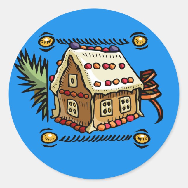 Adesivo Redondo Gingercake House Stickers (Frente)
