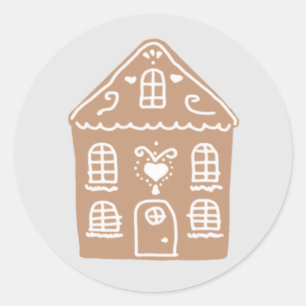 Adesivo Redondo Gingercake house Village Classic Round Sticker
