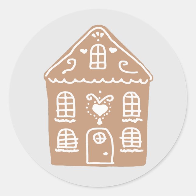Adesivo Redondo Gingercake house Village Classic Round Sticker (Frente)